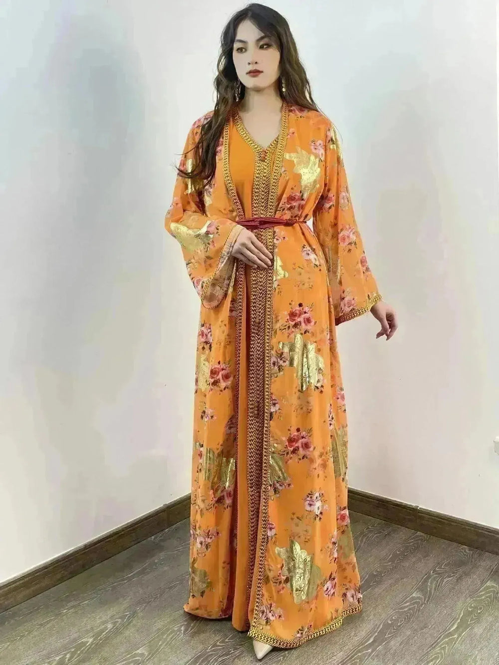 Robe Gown Women's Dress Middle East Dubai Belt - EX-STOCK CANADA