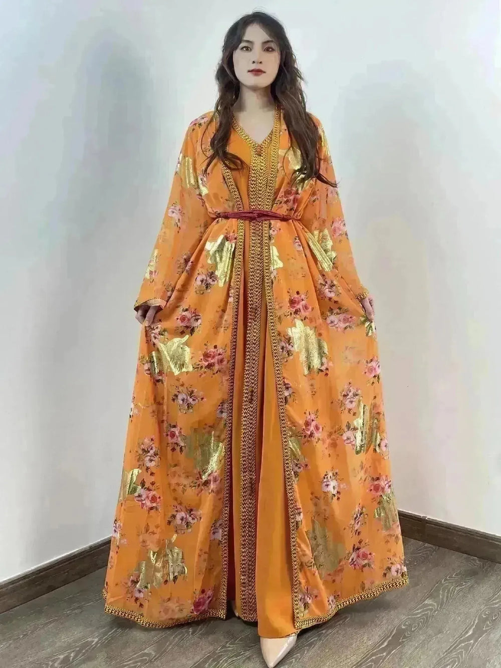 Robe Gown Women's Dress Middle East Dubai Belt - EX-STOCK CANADA