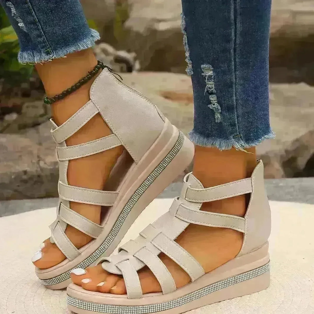 Roman Style Summer Women's Wedge Platform Chunky Sandals for Women - EX-STOCK CANADA