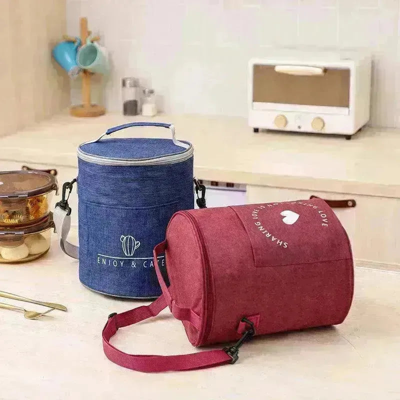Round Insulated Lunch Box Bag Thick Aluminum Foil Lunch Box - EX-STOCK CANADA