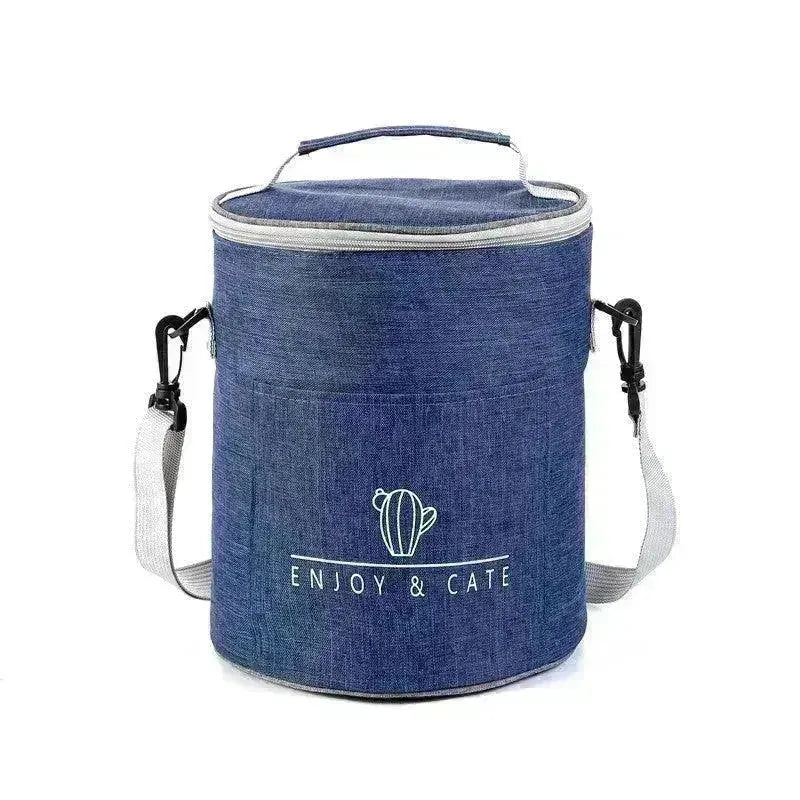 Round Insulated Lunch Box Bag Thick Aluminum Foil Lunch Box - EX-STOCK CANADA