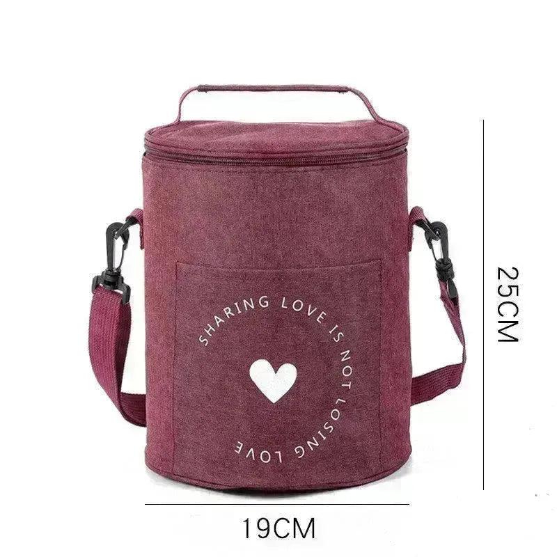 Round Insulated Lunch Box Bag Thick Aluminum Foil Lunch Box - EX-STOCK CANADA