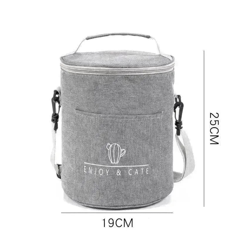 Round Insulated Lunch Box Bag Thick Aluminum Foil Lunch Box - EX-STOCK CANADA