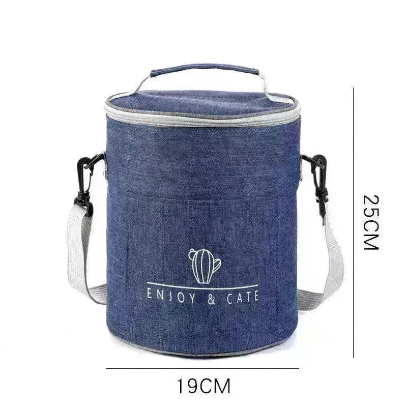 Round Insulated Lunch Box Bag Thick Aluminum Foil Lunch Box - EX-STOCK CANADA
