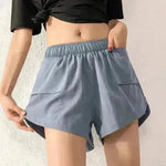 Running Quick-drying Gym Clothes Anti-failure Pocket Yoga Pants Outer Wear Training Sports Shorts Women Summer - EX-STOCK CANADA