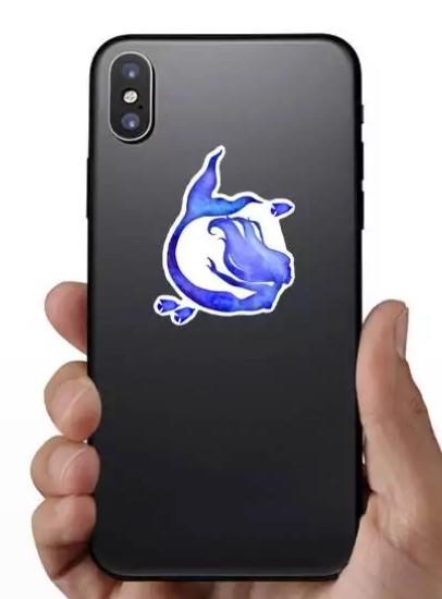 Car Sticker - Blue Watercolor Silhouette - EX-STOCK Canada