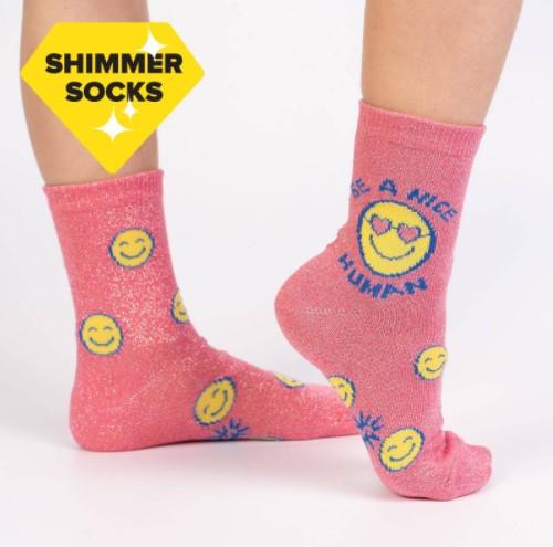 Sock It To Me Shimmer -  Junior Crew Socks - EX-STOCK Canada