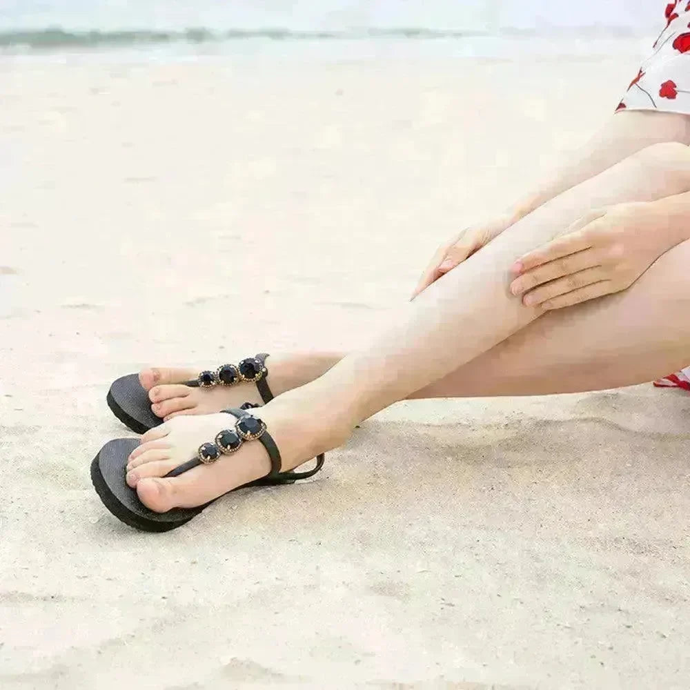 Sandal Slippers Wear Flat Bottom Herringbone Slippers For Women - EX-STOCK CANADA