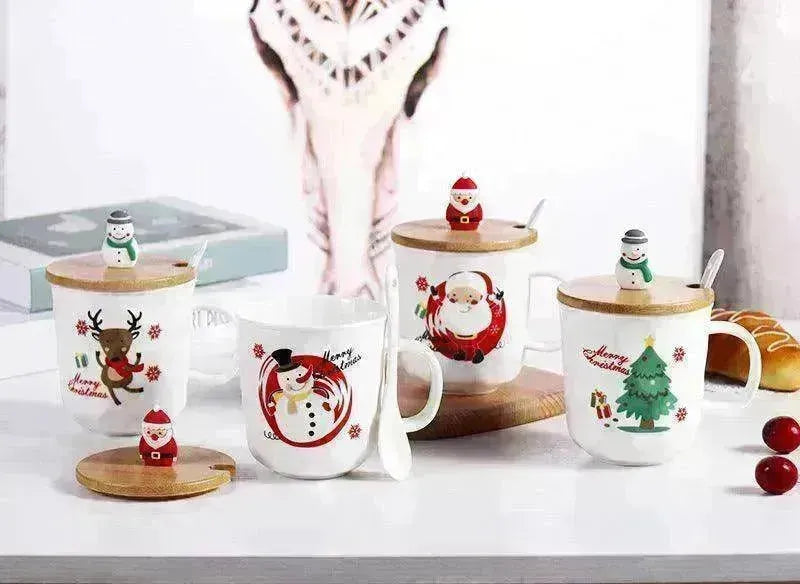 Santa Claus Christmas Tree Ceramic Cup Cartoon Mug - EX-STOCK CANADA