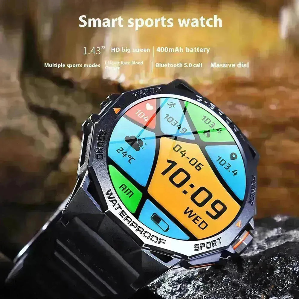 Screen Bluetooth Calling Weather Heart Rate Blood Oxygen Monitoring Smart Watch - EX-STOCK CANADA