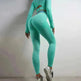 Seamless Yoga Pants Sports Gym Fitness Leggings Or Long Sleeve Tops Outfit - EX-STOCK CANADA