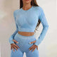 Seamless Yoga Pants Sports Gym Fitness Leggings Or Long Sleeve Tops Outfit - EX-STOCK CANADA