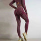 Seamless Yoga Pants Sports Gym Fitness Leggings Or Long Sleeve Tops Outfit - EX-STOCK CANADA