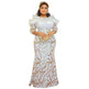 Sequined Embroidered Maxi Dress Slim-fit Fishtail Skirt Evening Gown - EX-STOCK CANADA
