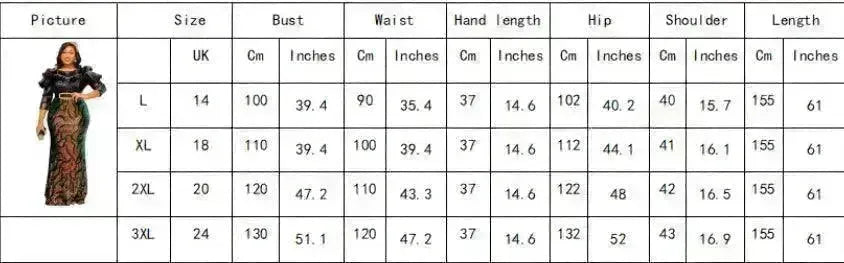 Sequined Embroidered Maxi Dress Slim-fit Fishtail Skirt Evening Gown - EX-STOCK CANADA
