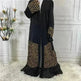 Sequined Embroidered Outerwear Robe Turkey Arab Dubai Middle East Women's Chiffon Cardigan Abaya Dress - EX-STOCK CANADA