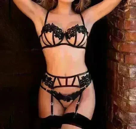 Sexy Thong Flower Embroidery Sexy Lingerie - EX-STOCK CANADA