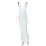 Sexy V-neck Backless Slit Slim Fit Summer Dress - EX-STOCK CANADA