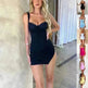 Sexy V-neck Suspender Dress Summer Lace Slim Slit Skirt Womens Clothing - EX-STOCK CANADA