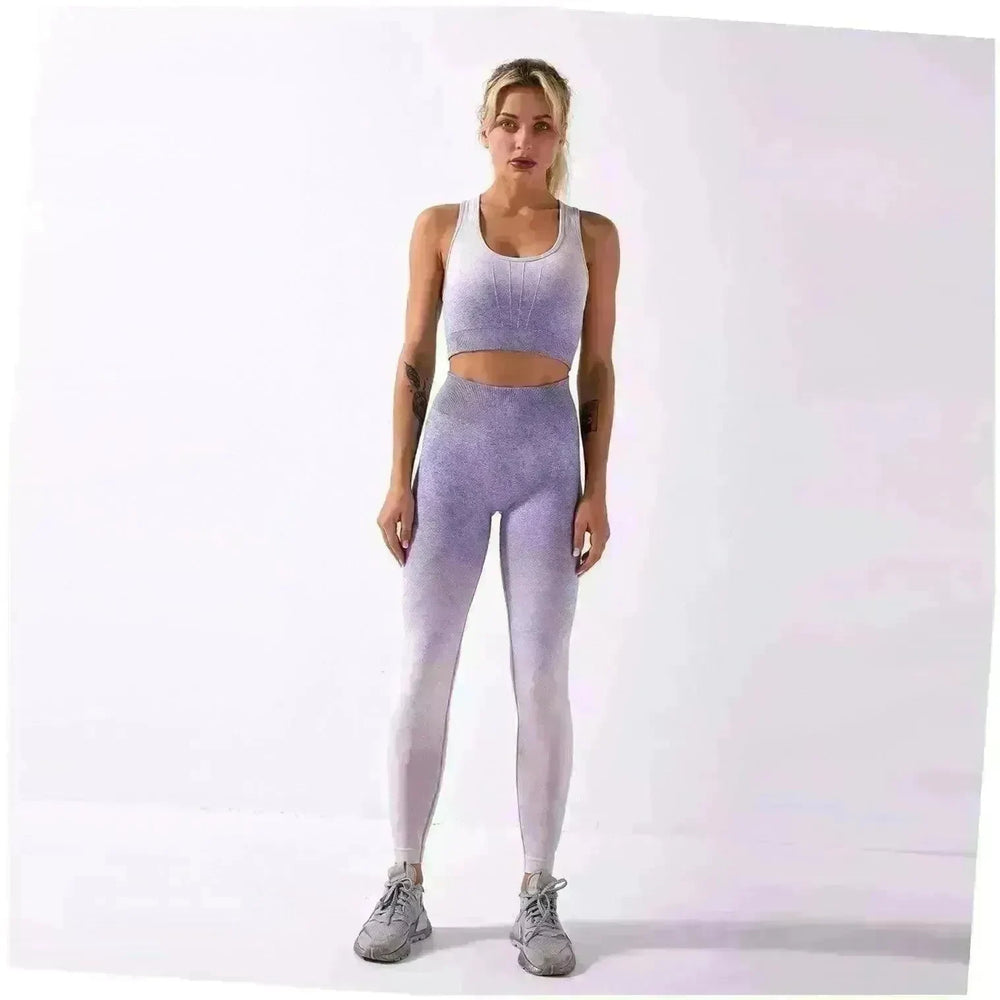 Shark knitting sports bra pants tie-dye Yoga Fitness Gym Exercise Wear - EX-STOCK CANADA
