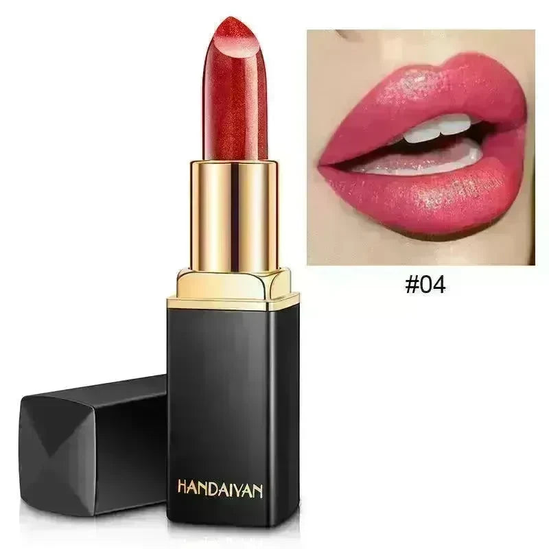 Shiny Metallic Lipstick Pearlescent Color Temperature Change Lipstick Gilt Lipstick - EX-STOCK CANADA