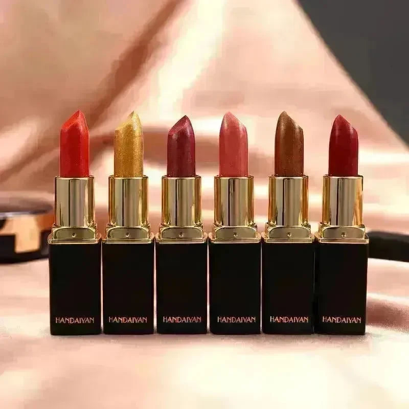 Shiny Metallic Lipstick Pearlescent Color Temperature Change Lipstick Gilt Lipstick - EX-STOCK CANADA