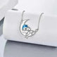 Silver Bear Moon Pendant - Cute Animal Jewelry - EX-STOCK CANADA