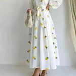 Simple Fashionable Long Sleeve Maxi Dress for Arab Dubai Turkey Middle Eastern Women - EX-STOCK CANADA