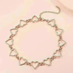 Simple Hollow Heart Temperament Peach Heart Clavicle Chain Necklace for Women - EX-STOCK CANADA