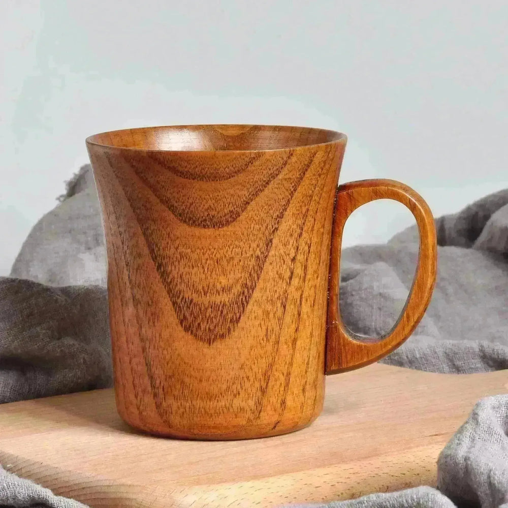 Simple Literary Retro Japanese Style Wooden Handcrafted Mug - EX-STOCK CANADA