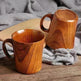 Simple Literary Retro Japanese Style Wooden Handcrafted Mug - EX-STOCK CANADA