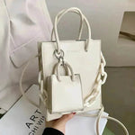 Simple Medium Size Chain Plain Shoulder Handbag - EX-STOCK Canada