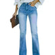 Simple Slim-fit Washed Denim Trousers With Pockets For Women - EX-STOCK CANADA
