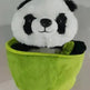 Simulated Bamboo Tube Flower Panda Pillow - EX-STOCK CANADA