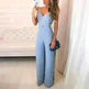SLeeveless Hollow-out Camisole High Waist Slim Solid Color Jumpsuit - EX-STOCK CANADA