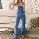 Sleeveless Jumpsuit All-match Multi-pocket Flared Pants - EX-STOCK CANADA