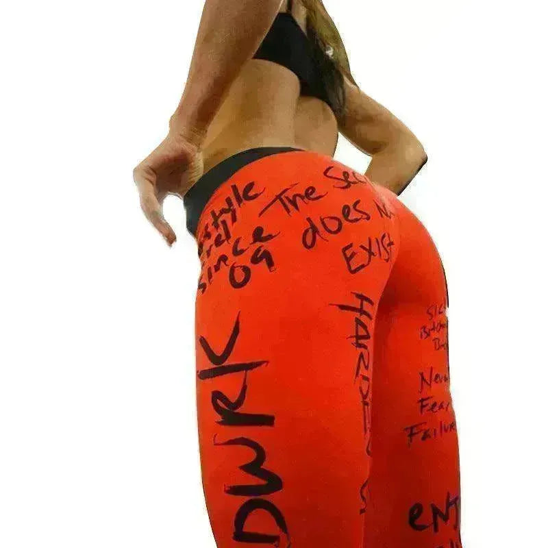 Slim Slimming Printed Yoga Pencil Pants Leggings - EX-STOCK CANADA