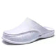 Slippers Men's Summer Leather Word Casual Tide Sandals Men's Non-slip Leather New Sandals Outer Wear Large Size Beach Shoes - EX-STOCK CANADA