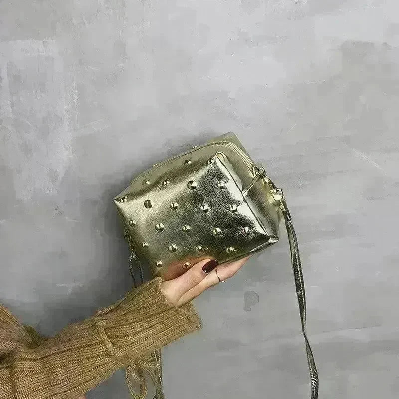 Small Bag Women New Fashion Messenger Bag Rivets - EX-STOCK CANADA