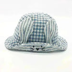 Small Fine Grid Love Rabbit Ears Basin Fisherman Baby Hat - EX-STOCK CANADA