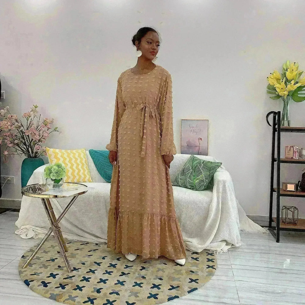 Small Hair Ball Arab Plus Size Dress - EX-STOCK CANADA