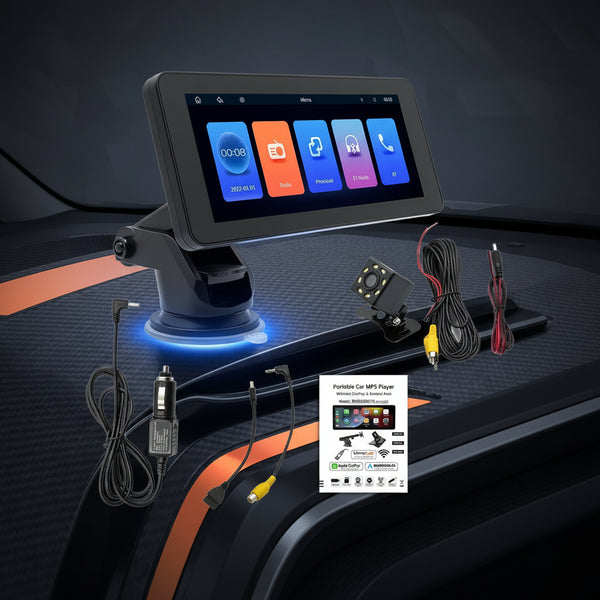 6.86" Wireless Car Video Player – Dashcam, Reverse Camera & Bluetooth Multimedia Screen