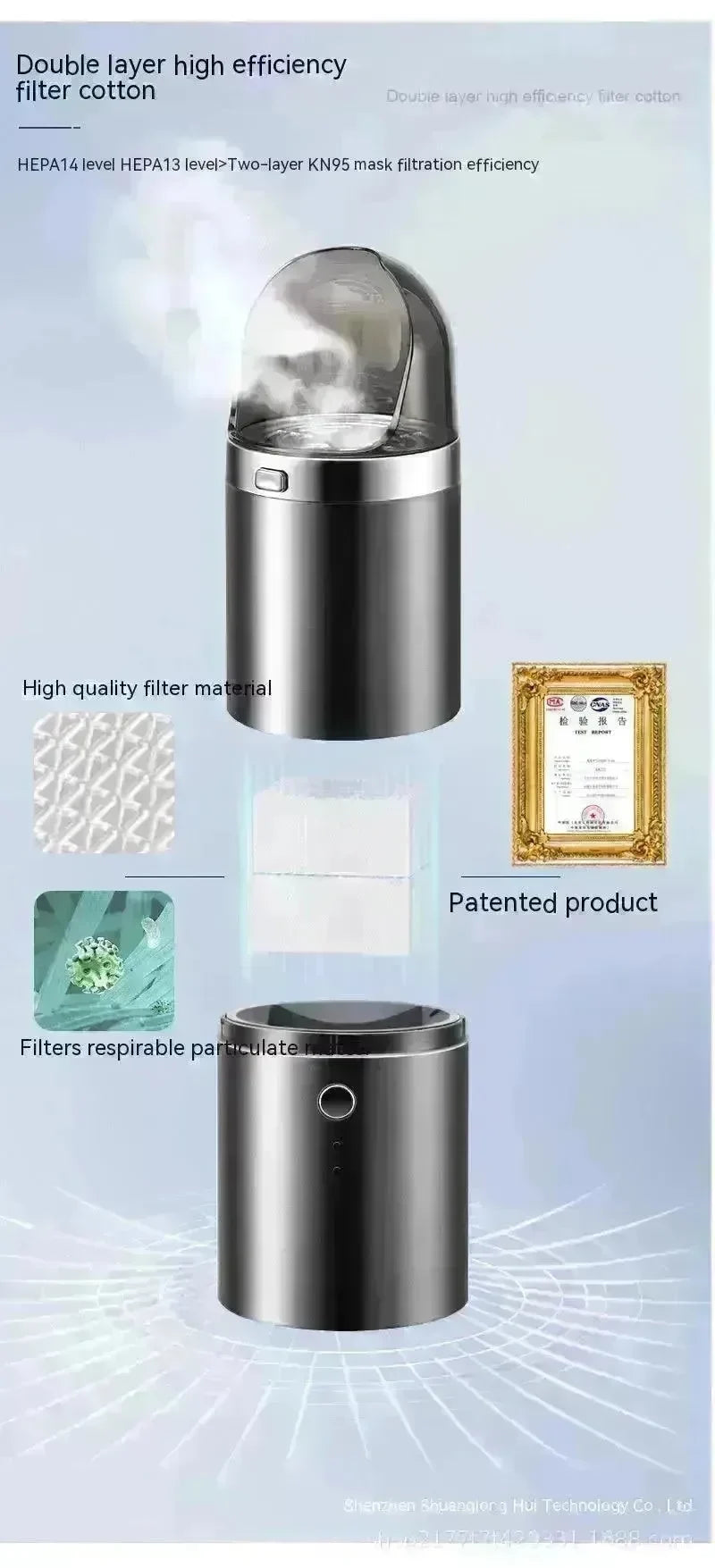 Smart Smoke Handheld Vintage Cigar Ashtray Air Purifier Small Car Wireless Dual Use In Car And Home - EX-STOCK CANADA