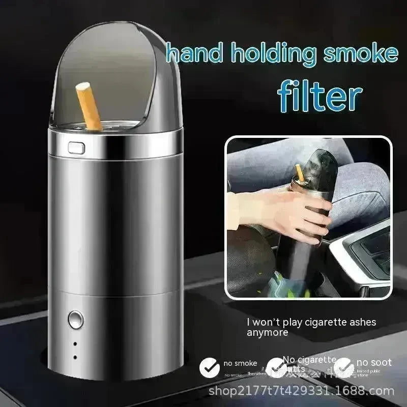 Smart Smoke Handheld Vintage Cigar Ashtray Air Purifier Small Car Wireless Dual Use In Car And Home - EX-STOCK CANADA
