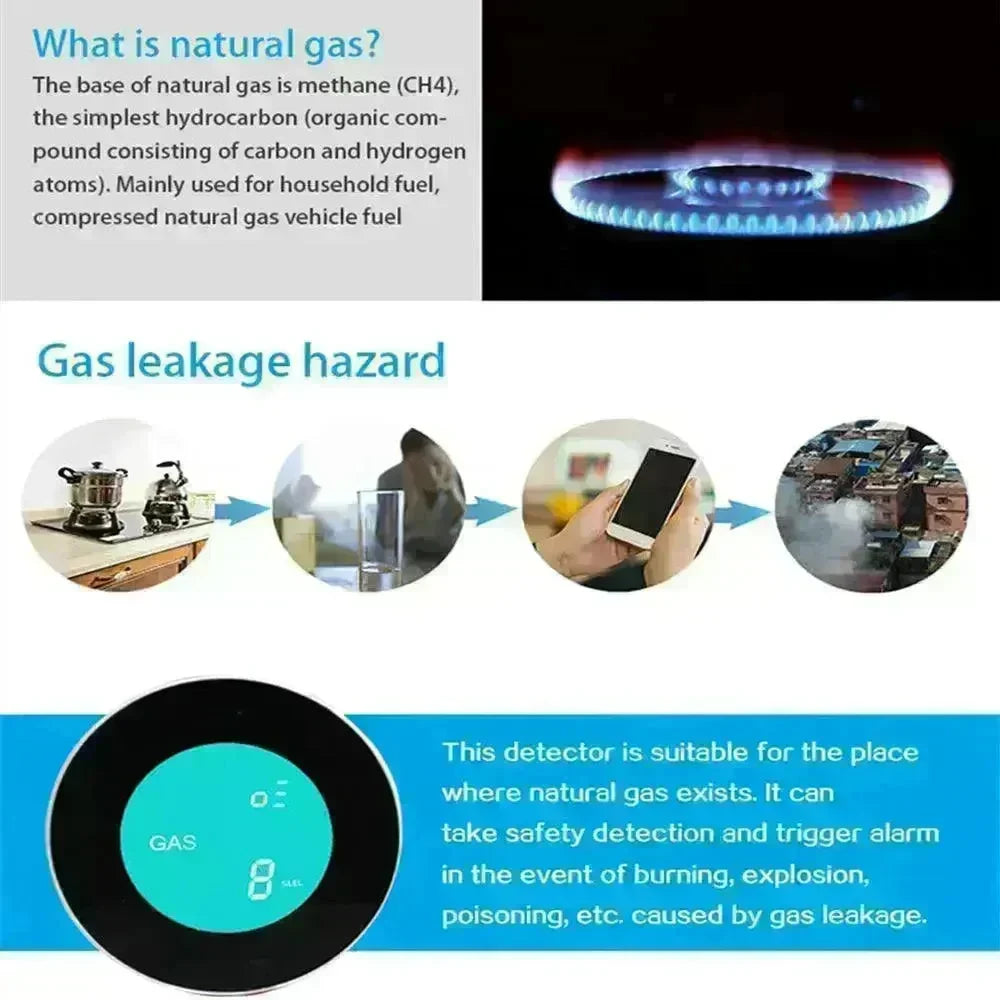 Smart Wireless WIFI High Sensitive Remote Control Gas Detector Smart Gas Leak Sensor - EX-STOCK CANADA