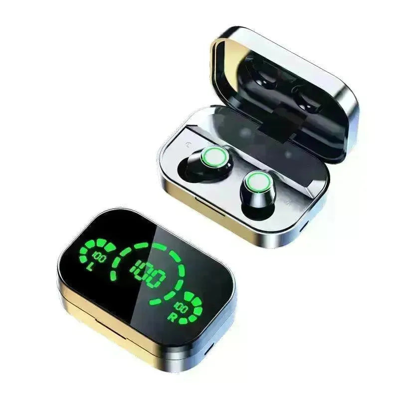 Smart YD03 Wireless Bluetooth Headphone TWS Large Screen Smart Digital Display Noise Cancellation Earpod In-Ear Earbuds Fingerprint Touch Headphone - EX-STOCK CANADA