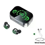 Smart YD03 Wireless Bluetooth Headphone TWS Large Screen Smart Digital Display Noise Cancellation Earpod In-Ear Earbuds Fingerprint Touch Headphone - EX-STOCK CANADA