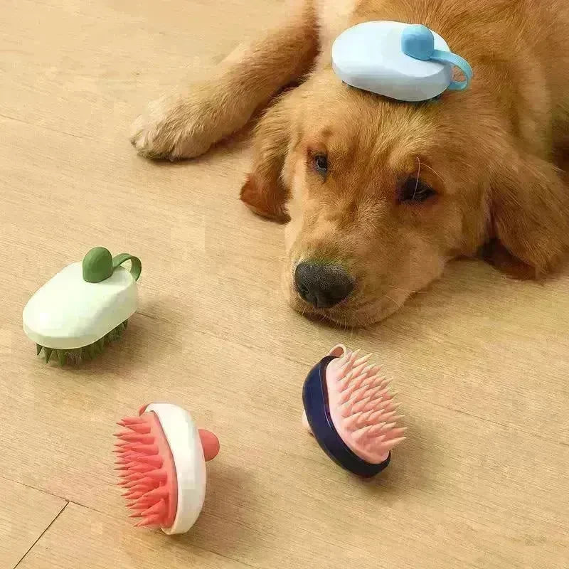 Soft Silicone Pets Hair Remover Comb Handheld Bath Shower Hair Shampoo Massage Brush For Dogs Cats Cleaning Tools Pet Products - EX-STOCK CANADA