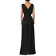 Solid Color And V-neck High Waist Wide Leg Jumpsuit - EX-STOCK CANADA