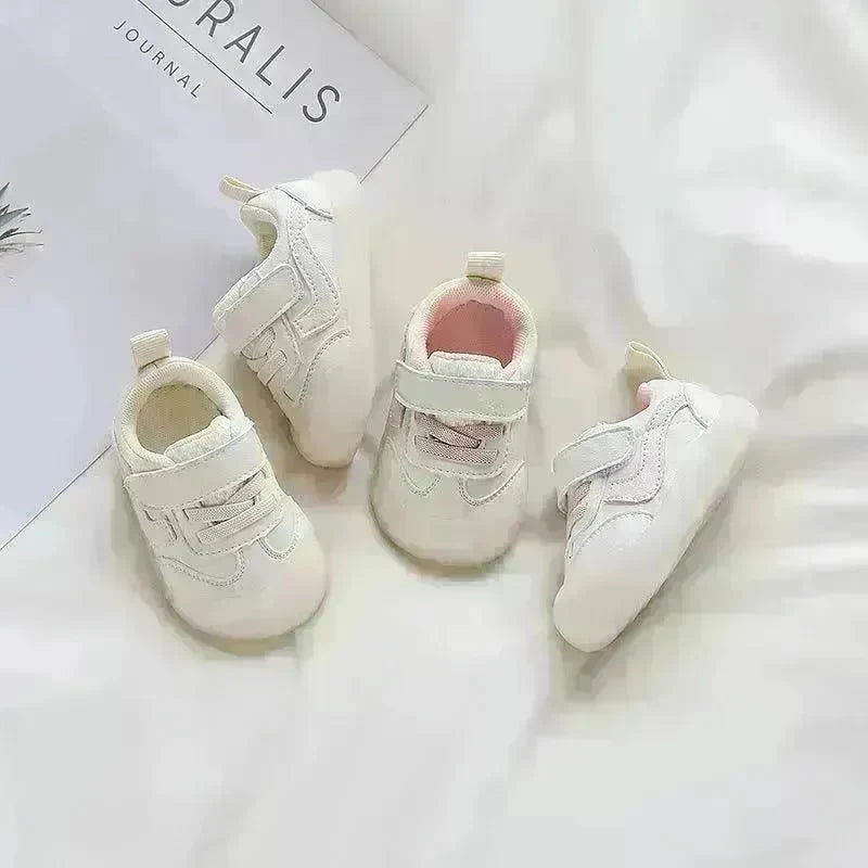 Solid Color Boys And Girls Toddler Soft Bottom Kids White Shoes - EX-STOCK CANADA